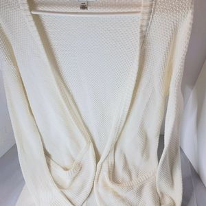 American Eagle Outfitters Cream Cardigan